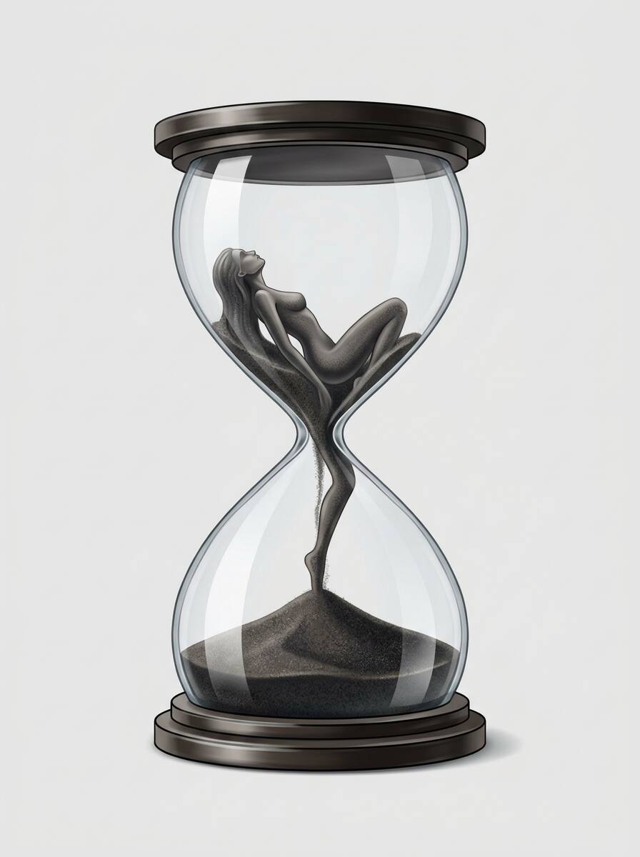 Hourglass — original artwork by Riva